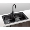 Fregadero Cocina Acero Negro Pavonado Dublín 80x44 cm | EspacioBrico OFERTA