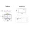 Fregadero Cocina Acero Negro Pavonado Dublín 80x44 cm | EspacioBrico OFERTA