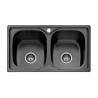 Fregadero Cocina Acero Negro Pavonado Dublín 80x44 cm | EspacioBrico OFERTA