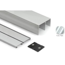 Kit Guías Armario Puertas Correderas Plata Mate | Oferta Black Friday