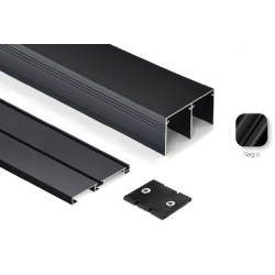 Kit Guías Armario Puertas Correderas Negro Mate | Oferta Black Friday