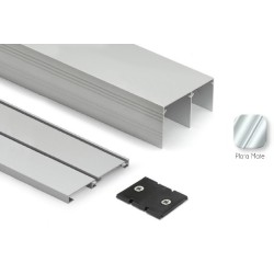 Kit Guías Armario Puertas Correderas Plata Mate | Oferta Black Friday