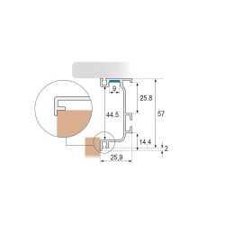 Perfil "J" Sistema Horizontal Chef LED GOLA | EspacioBrico OFERTA