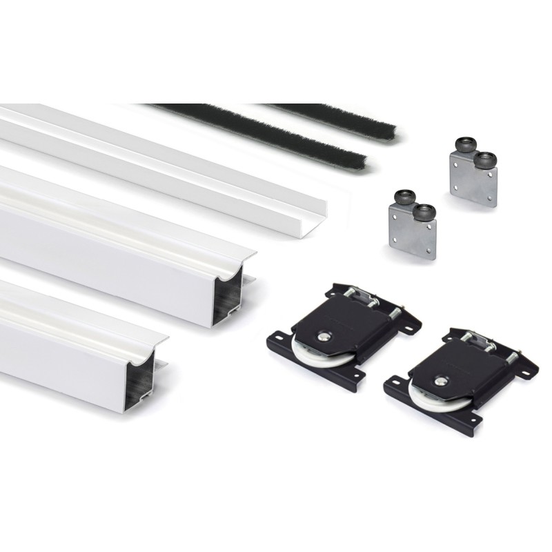 Kit Puerta Corredera Armario Blanco Mate 16 mm 290 cm | AndaserStore OFERTA
