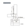 Bisagra EQ Recta 105º Clip-on Hidráulica+Base 3D | EspacioBrico OFERTA