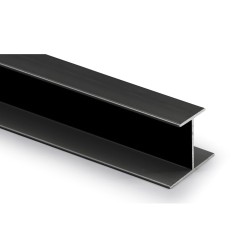 Perfil H Puerta Corredera Armario Negro mate 16 mm | Oferta Black Friday