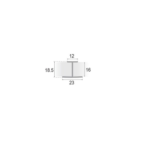 Perfil H Puerta Corredera Armario Negro mate 16 mm | AndaserStore OFERTA
