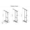 Columna Extraíble 4 Cestos Deluxe Alt. 125-157 cm | EspacioBrico OFERTA OFERTA