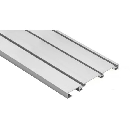 Kit Guías 3 Carriles Armario Puertas Correderas Plata Mate | EspacioBrico OFERTA