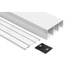 Kit Guías 3 Carriles Armario Puertas Correderas Blanco Mate | EspacioBrico OFERTA