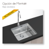 Fregadero Cocina Acero Inox Serie Boston 76x50 cm | EspacioBrico OFERTA