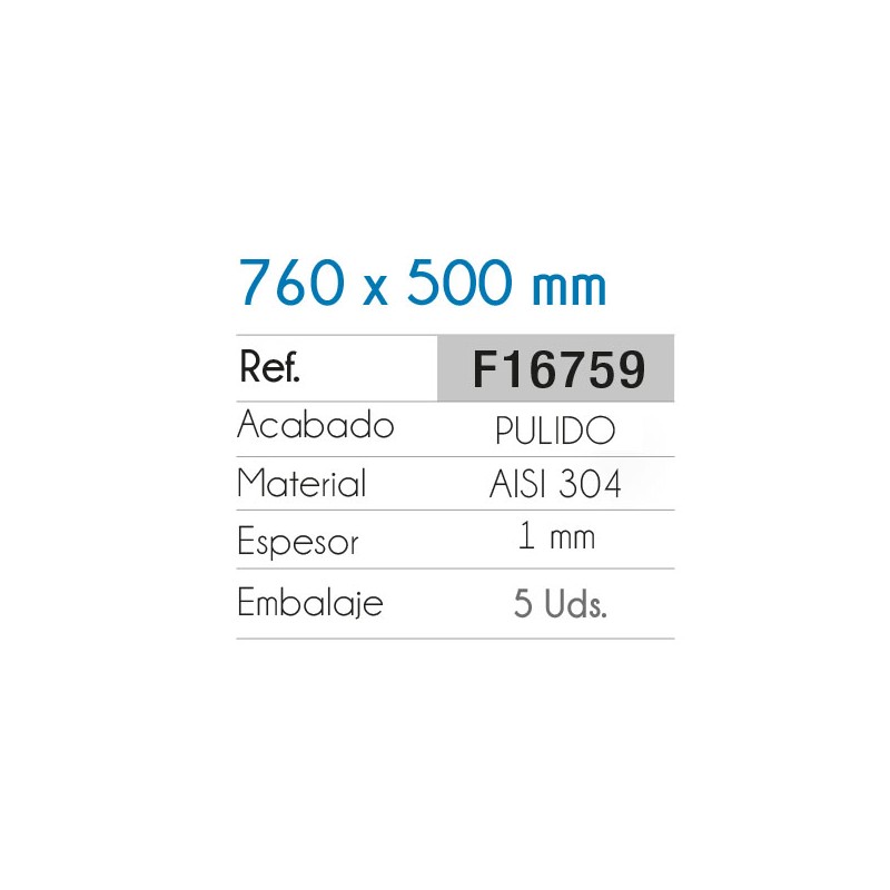 Fregadero Cocina Acero Inox Serie Boston 76x50 cm | EspacioBrico OFERTA