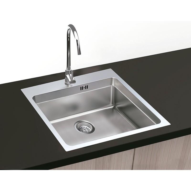 Fregadero Cocina Acero Inox Serie Boston 76x50 cm | EspacioBrico OFERTA