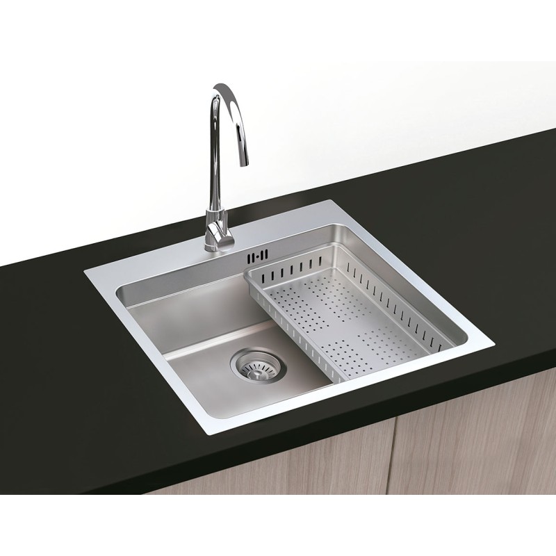 Fregadero Cocina Acero Inox Serie Boston 76x50 cm | EspacioBrico OFERTA