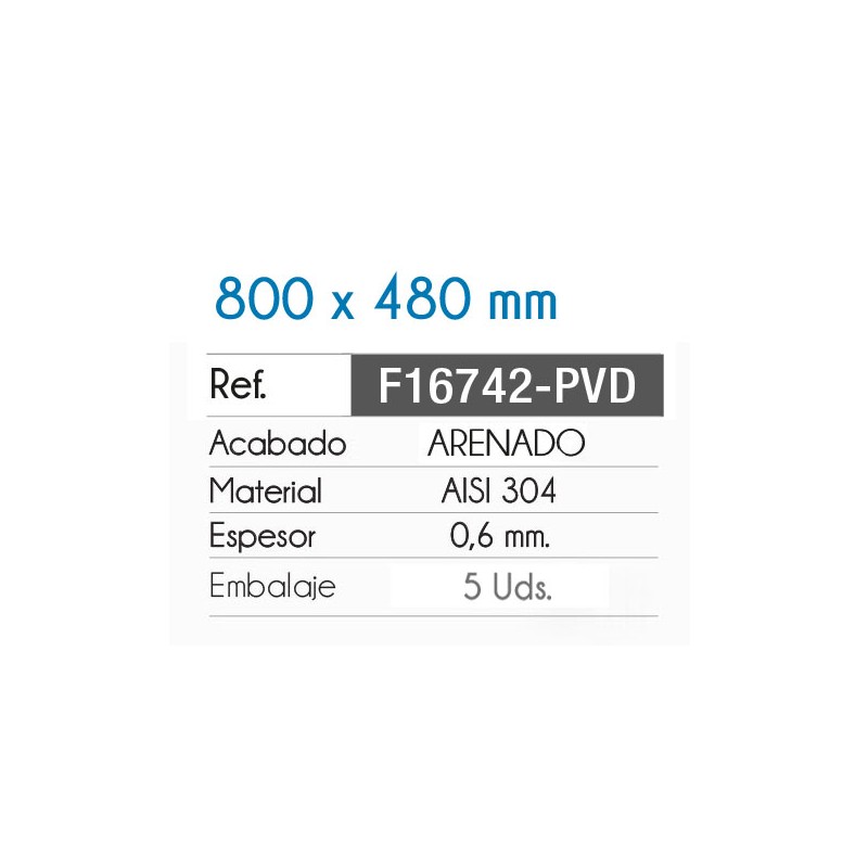 Fregadero Cocina Acero Negro Pavonado Mod. Viena 80x48 cm | EspacioBrico OFERTA