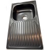 Fregadero Cocina Acero Negro Pavonado Mod. Viena 80x48 cm | EspacioBrico OFERTA