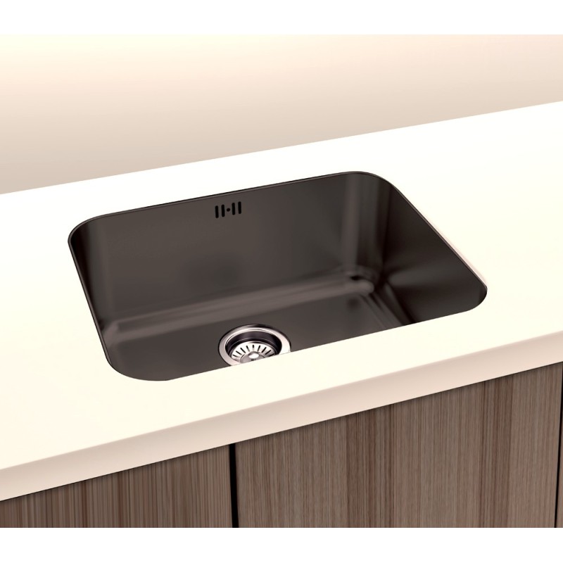 Fregadero Cocina Acero Negro Pavonado Roma 40x40 cm | Oferta Black Friday