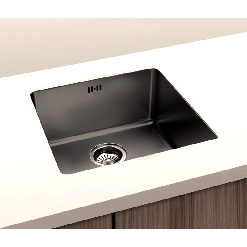 Fregadero Cocina Acero Negro Pavonado Berlín 45x40 cm | Oferta Black Friday