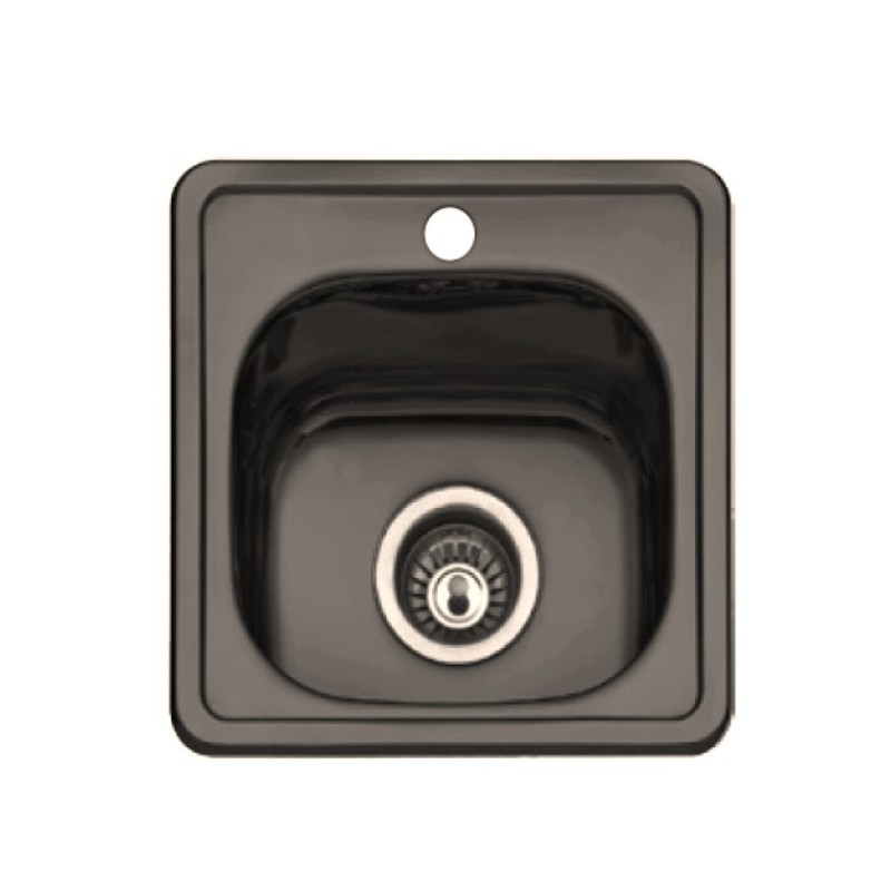 Fregadero Cocina Acero Negro Pavonado Zurich 38x38 cm | Oferta Black Friday