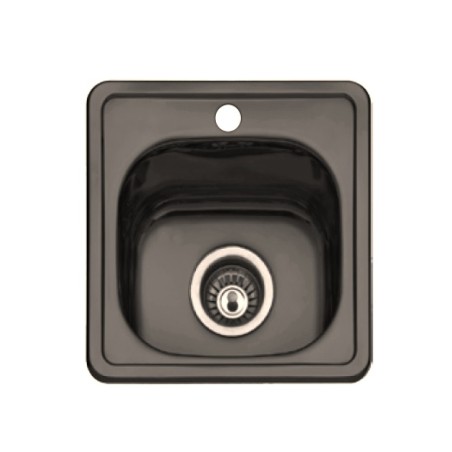 Fregadero Cocina Acero Negro Pavonado Zurich 38x38 cm | Oferta Black Friday