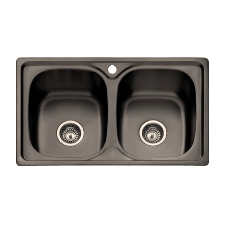 Fregadero Cocina Acero Negro Pavonado Dublín 80x44 cm | Oferta Black Friday