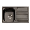 Fregadero Cocina Acero Negro Pavonado Mod. Viena 80x48 cm | EspacioBrico OFERTA