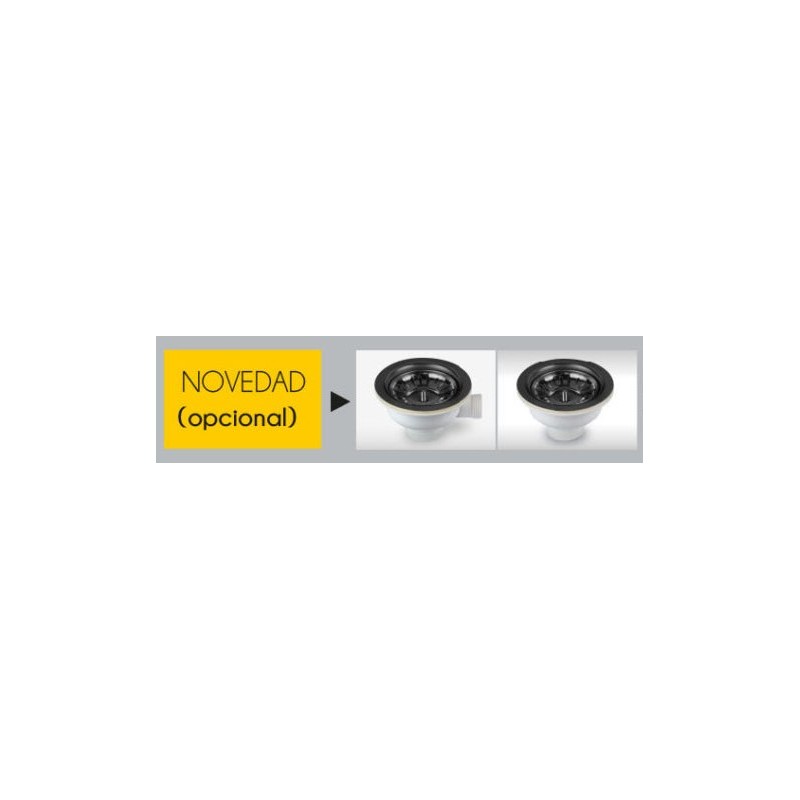 Set Tapones Negro para Fregaderos 2 Senos | EspacioBrico OFERTA
