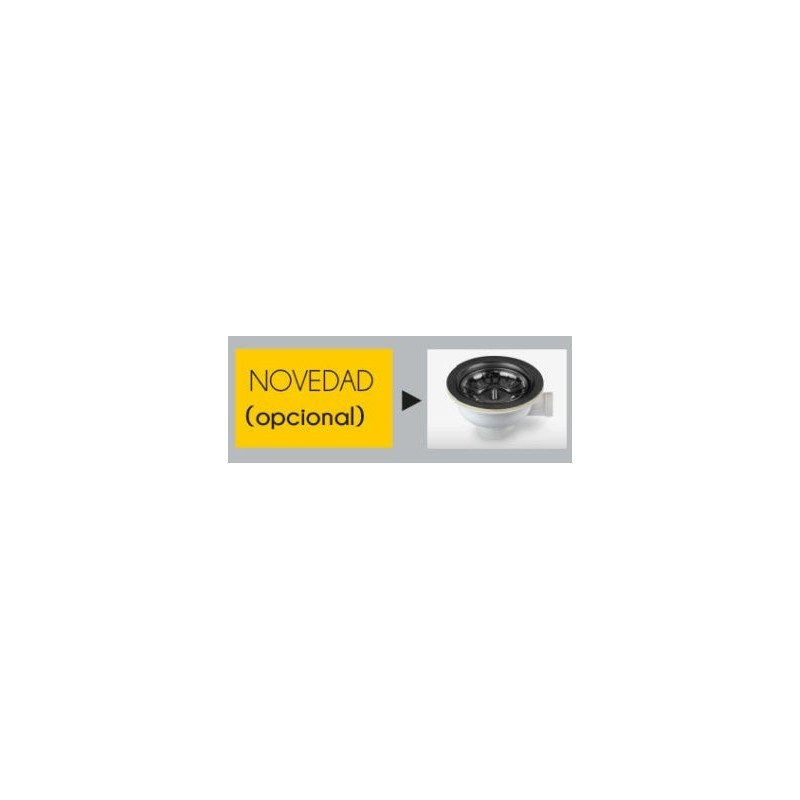 Tapón Negro para Fregaderos Acero | EspacioBrico OFERTA