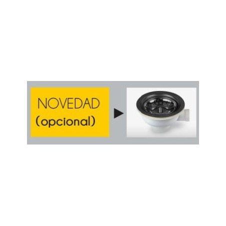 Tapón Negro para Fregaderos Acero | EspacioBrico OFERTA