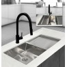 Fregadero Atenea Negro 86x45 cm Bajo Encimera | EspacioBrico OFERTA