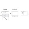 Fregadero Atenea Negro 86x45 cm Bajo Encimera | EspacioBrico OFERTA