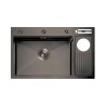 Fregadero Apolo Negro Pavonado 80x50 cm Sobre Encimera | EspacioBrico OFERTA