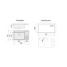 Fregadero Apolo Negro Pavonado 80x50 cm Sobre Encimera | EspacioBrico OFERTA