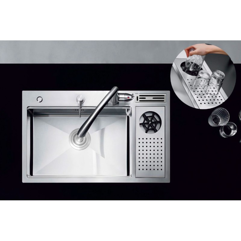 Fregadero Apolo Acero Inox 80x50 cm Sobre Encimera | EspacioBrico OFERTA