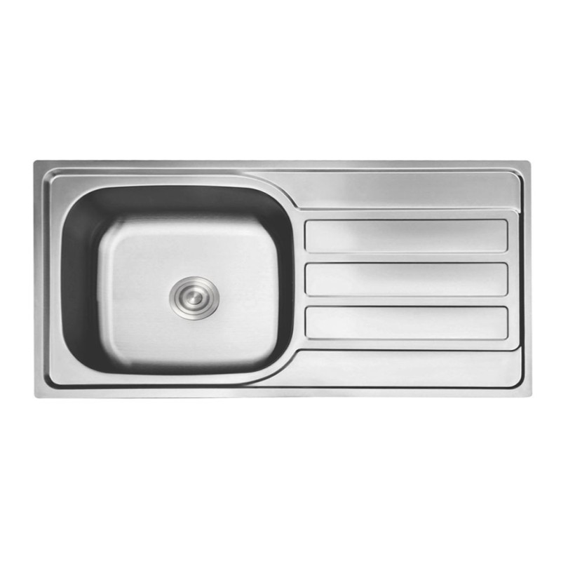 Fregadero Poseidon Acero Inox 100x50 cm Sobre Encimera | EspacioBrico OFERTA