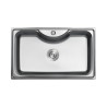Fregadero Ares Acero Inox 80x50 cm Sobre Encimera | EspacioBrico OFERTA