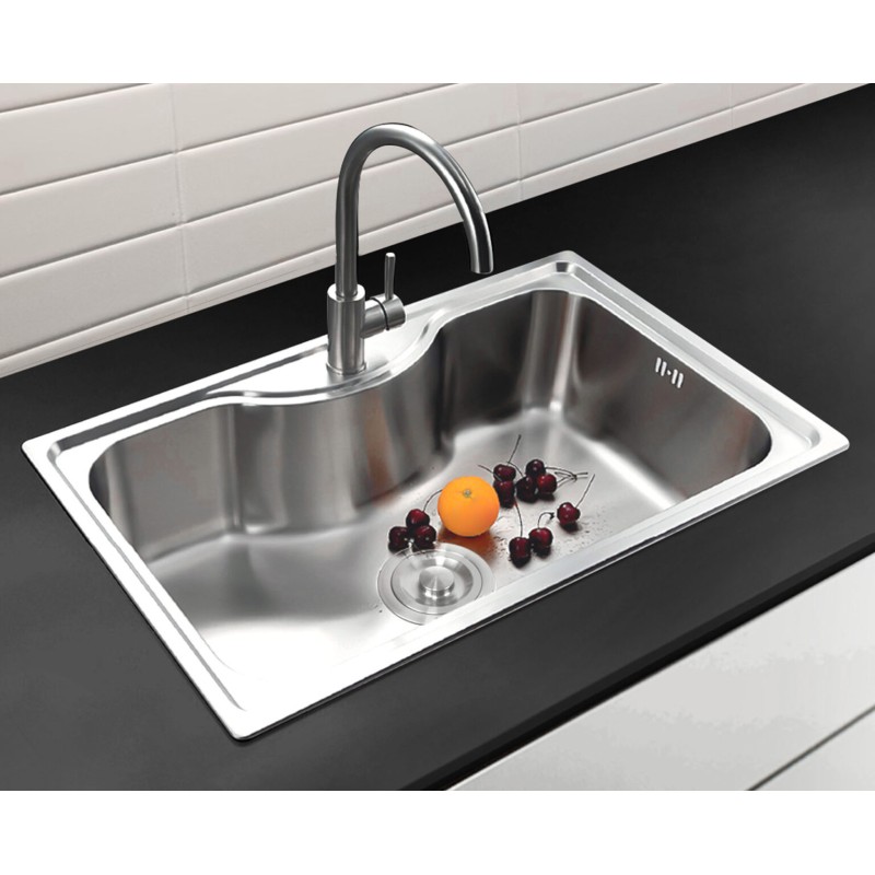 Fregadero Ares Acero Inox 80x50 cm Sobre Encimera | EspacioBrico OFERTA