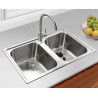 Fregadero Hércules Acero Inox 82x48 cm Sobre Encimera | EspacioBrico OFERTA