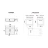 Fregadero Venus Granite Sink 55x45 cm | EspacioBrico OFERTA
