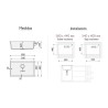 Fregadero Venus Granite Sink 60x46 cm | EspacioBrico OFERTA