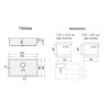 Fregadero Venus Granite Sink 75x45 cm | EspacioBrico OFERTA
