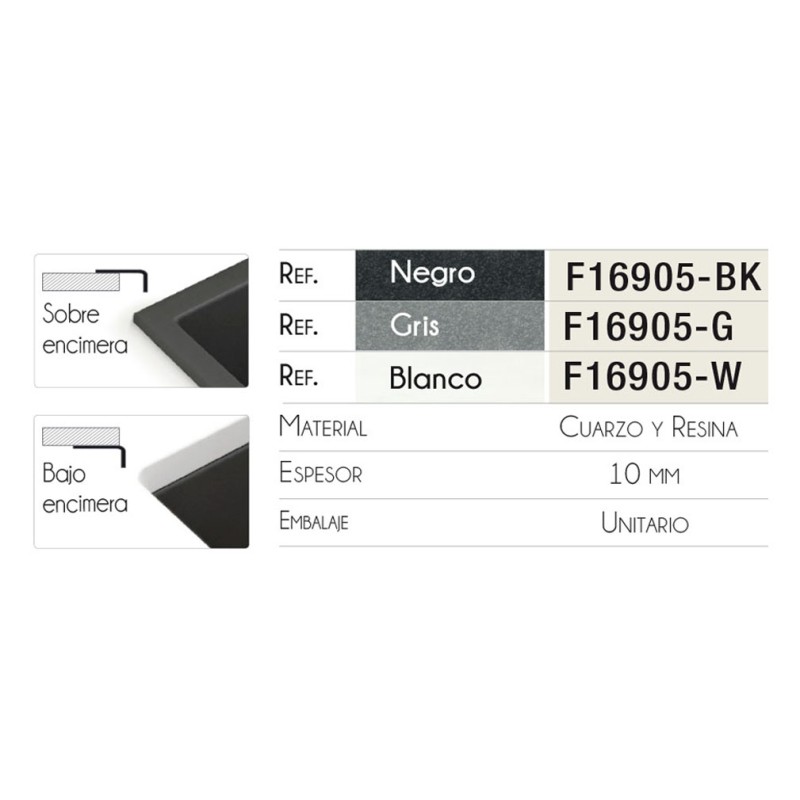 Fregadero Marte Granite Sink 86x49 cm | EspacioBrico OFERTA