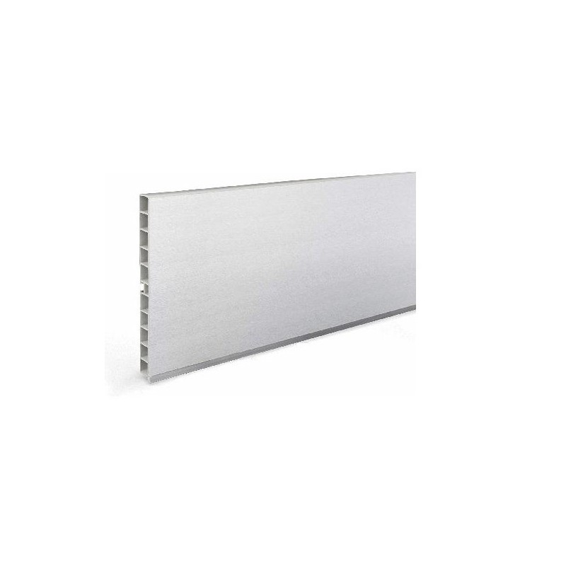 Kit Zócalo PVC/Aluminio 290x14,5 cm, 2 Piezas Esquinas, 10 Pinzas Patas | EspacioBrico OFERTA