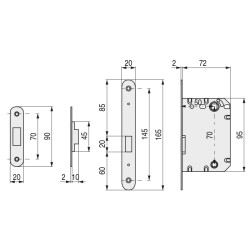 Picaporte Unificado Magnético 50x70 Inox | EspacioBrico OFERTA