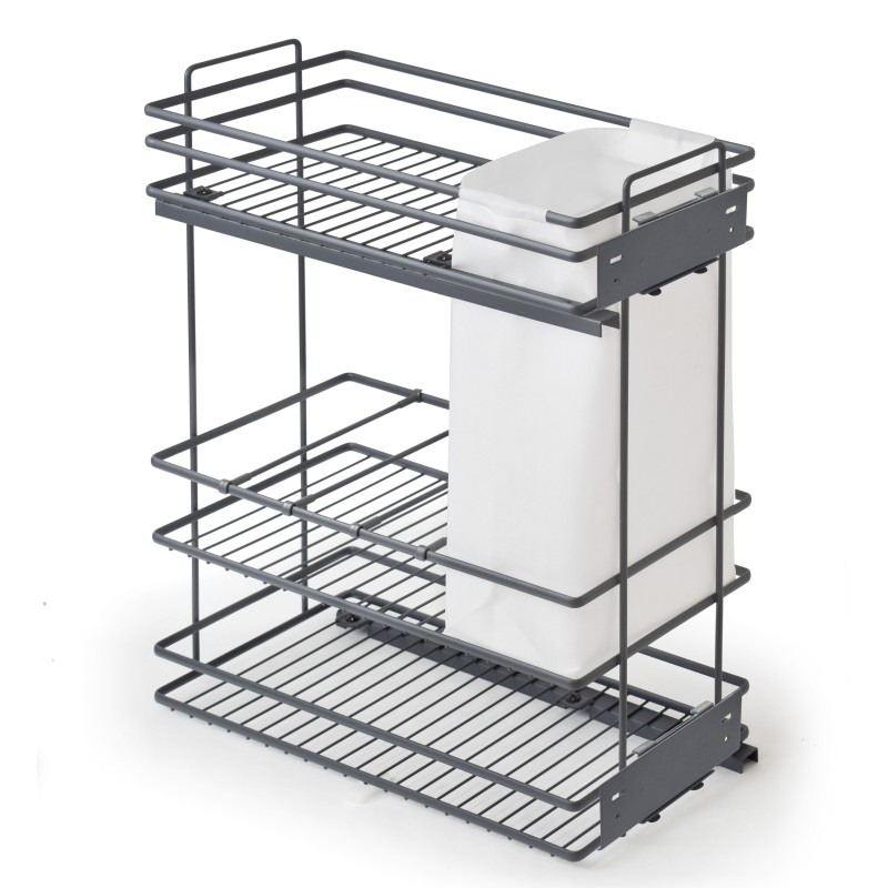 Botellero Deluxe Extraíble PUSH Alt. 80 cm - Grafito | Oferta Black Friday