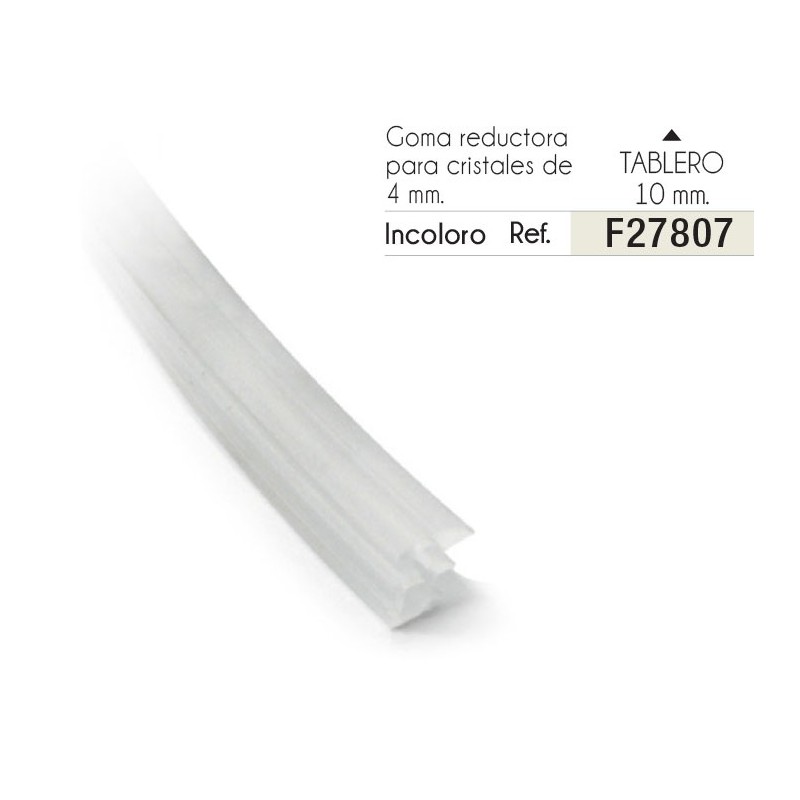 Perfil Goma Reductora de 10 a 4 mm para Perfilería | EspacioBrico OFERTA