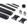 Kit Puerta Corredera Armario Negro Mate 10 mm 240 cm | Oferta Black Friday