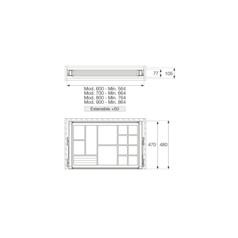 Organizador de Accesorios Extraíble Armario | EspacioBrico OFERTA