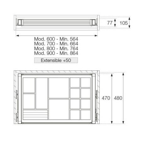 Organizador de Accesorios Extraíble Armario | EspacioBrico OFERTA