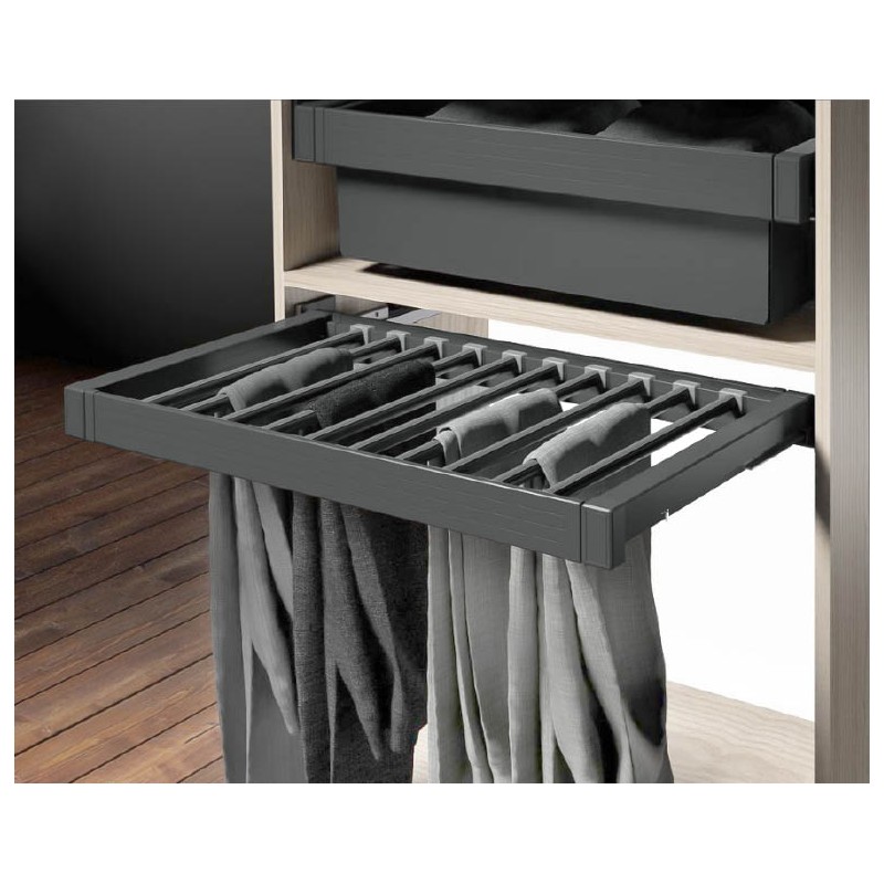 Pantalonero Varillas Extraíble Armario Grafito/Moka | EspacioBrico OFERTA